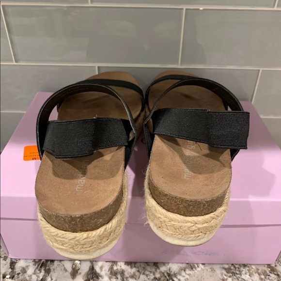 Madden Girl Womens Cybell Espadrille Wedge Sandal Black 6.5 - Picture 4 of 8